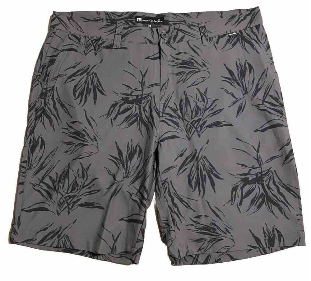 $90 Travis Matthews grey tropical short size 38